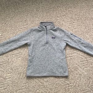 Women’s Quarter Zip Patagonia - Gray, Size Medium